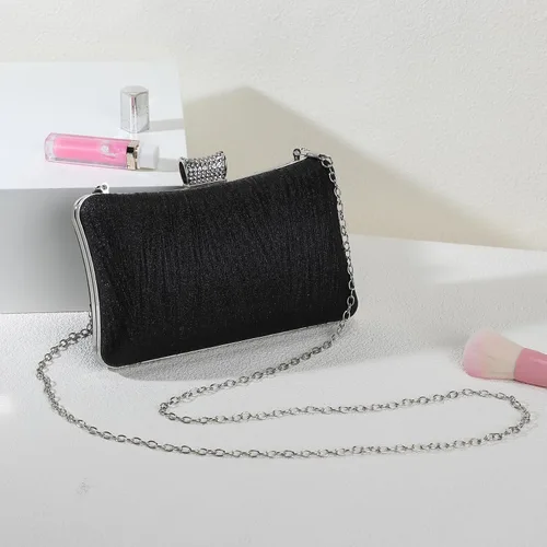 Vista 7 de UBORSE Bolso de mano con purpurina para mujer, bolsa de noche brillante con cadena desmontable, bolso de mano formal para fiesta, cóctel, baile