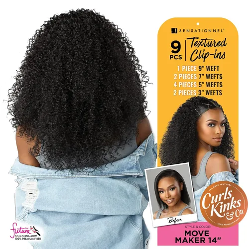 Vista 4 de Sensationnel Curls Kinks & Co - Clip texturizado - MOVE MAKER 14″ (Color: 2 marrón oscuro)