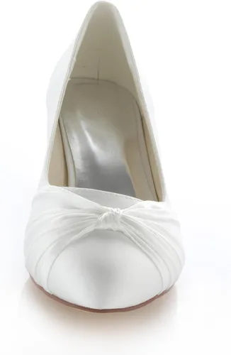 Vista 4 de Emily - Zapatos de novia con encaje para la madre con puntera redonda