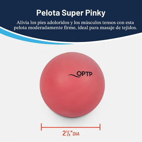 Vista 4 de OPTP Super Pinky Ball - Bola de masaje de densidad moderadamente firme