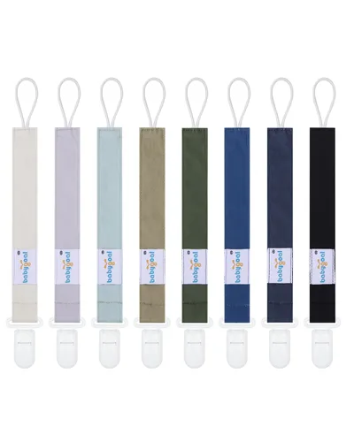 Vista 14 de Babygoal Clips neutros para chupete, paquete de 4 unidades con asa para chupetes y baberos, se adapta a la mayoría de chupones y baberos 4PS07-B