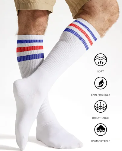 Vista 2 de Joulli Calcetines blancos hasta la rodilla 1-3 pares