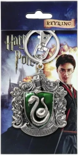 Vista 2 de Llavero de peltre con escudo escolar de Harry Potter Slytherin