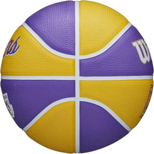 Vista 4 de Wilson NBA Team Retro Mini Balones de Baloncesto - Tamaño Mini - 3" Los Angeles Lakers