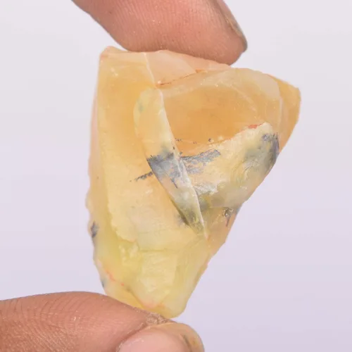 Vista 3 de gemhub Ópalo amarillo suelto 57.00 Ct Ópalo natural Especímenes minerales Ópalo amarillo Piedra preciosa suelta, Gema, Ópalo mejorado en tonos