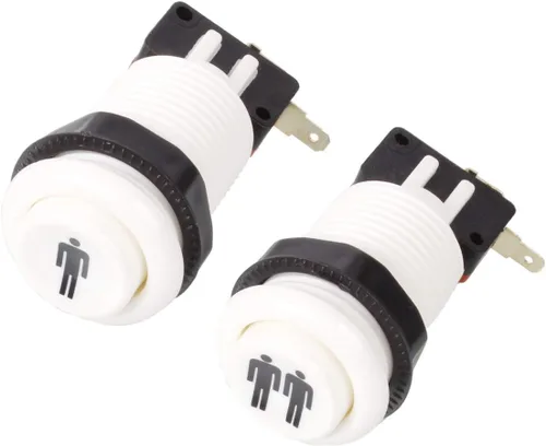 Vista 2 de 7X Arcade Botones 1.181 in Tipo Happ Interruptor de botones estándar con botones de 7.9 in Cable para Arcade Joystick Arcade1up consola