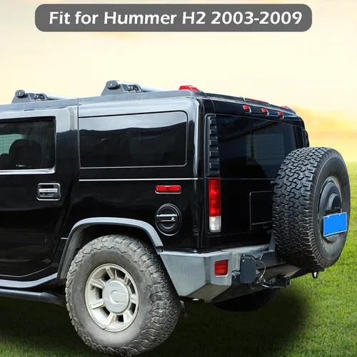 Vista 7 de PIUGILH Cubierta de puerta de llenado de combustible con bloqueo compatible con accesorios Hummer H2 2003-2009, cubierta de puerta de tanque de tapa