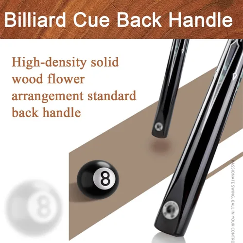 Vista 6 de Tacos de billar profesionales 57 pulgadas Taco de billar 10MM Snooker 3/4 estructura dividida unisex (color: 3)