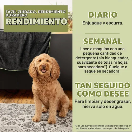 Vista 6 de E-Cloth Toalla de baño de limpieza y secado para mascotas, absorbente
