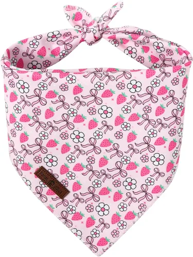 Vista 36 de Lionet Paws Bandana para Perro de Algodón Lavable Pañuelo Bufanda Bandana Triangular para Perros Pequeños Medianos y Grandes Cuadrícula Negra