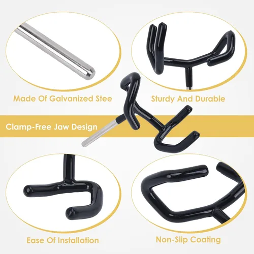Vista 3 de Soporte de soporte de soporte de soporte de soporte de cuna de metal para soportes de micrófono Compatible con soportes C, construcción de metal