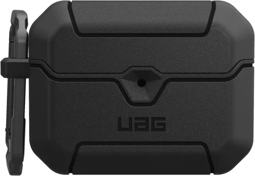 Vista 6 de UAG Scout - Funda para AirPods Pro 3 Gen 2025, con mosquetón, color negro Protección resistente, prueba de caídas de grado militar, cierre seguro