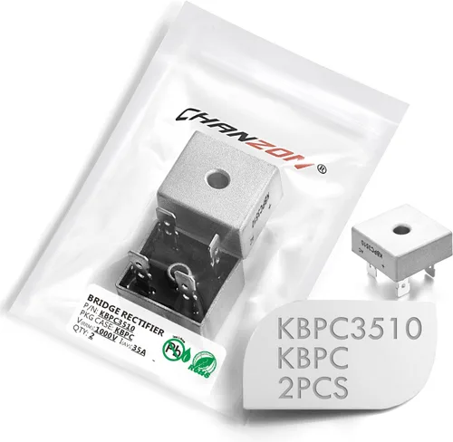 Vista 5 de Chanzon KBPC2504 Puente Rectificador Diodo 25A 400V KBPC Monofásico, Onda Completa 25 Amp 400 Voltios Diodos de Silicio Electrónicos