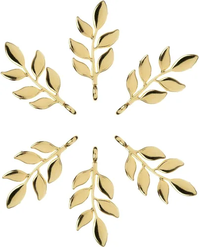 Vista 32 de John Bead Beadwork Findings - Colgante dorado (3 unidades)