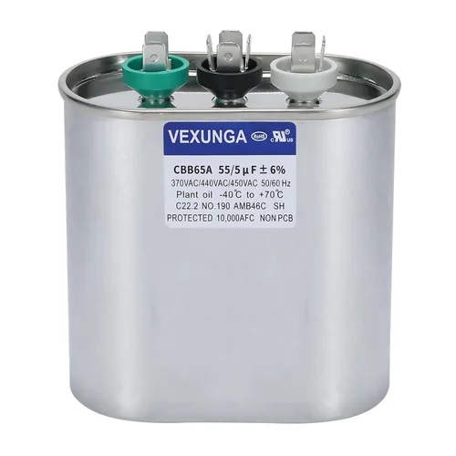 Vista 75 de VEXUNGA Capacitor Dual de Arranque Redondo A/C de 50/5 uF 50+5 MFD 370VAC o 440VAC CBB65 CBB65B Capacitores de Aire Acondicionado para Motor