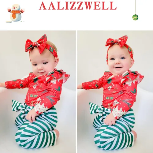 Vista 18 de Aalizzwell Conjunto de mameluco acanalado para bebé recién nacido prematuro para otoño e invierno