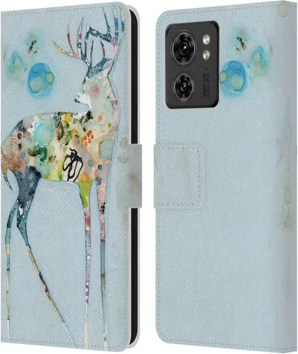 Vista 20 de Head Case Designs Officially Licensed Wyanne Blue Watercolour Bear Animals 2 Leather Book Wallet Case Cover Compatible with Motorola Moto Edge 40