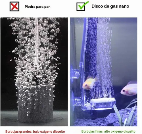 Vista 7 de Upettools Kit de Piedra de Aire para Acuario de 1.4 Pulgadas Piedra de Burbujas Nano para Tanque de Peces con Válvula de Control Difusor de Oxígeno