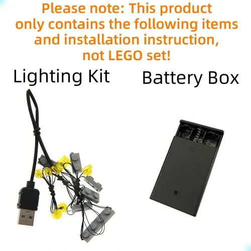 Vista 3 de GEAMENT Kit de luces LED compatible con LEGO Attack on The Spider Lair, juego de iluminación para modelo de construcción Spider-Man 76175