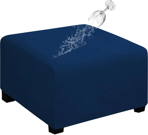 Vista 46 de Easy-Going Funda para Otomán Elástica 100% Doble Impermeable Rectangular Plegable Taburete de Almacenamiento Protector de Muebles Funda Suave