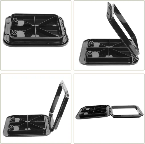 Vista 2 de Amarine Made Marine Deck Hatch Boat Deck Hatch Access Hatch & Lid 14-1/2" X 14-5/8" - White - 370mmx375mm
