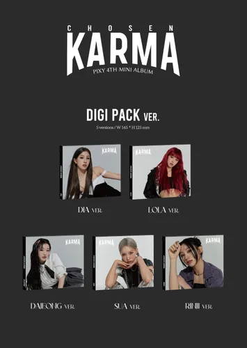 Vista 2 de PIXY - 4º Mini álbum CHOSEN KARMA DIGIPACK ver. CD+Cartel plegado en paquete (versión aleatoria)