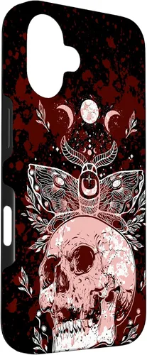 Vista 3 de Death Moth Gothic Dark Witch Occult Wiccan Goth Moon Pattern Case for iPhone 16