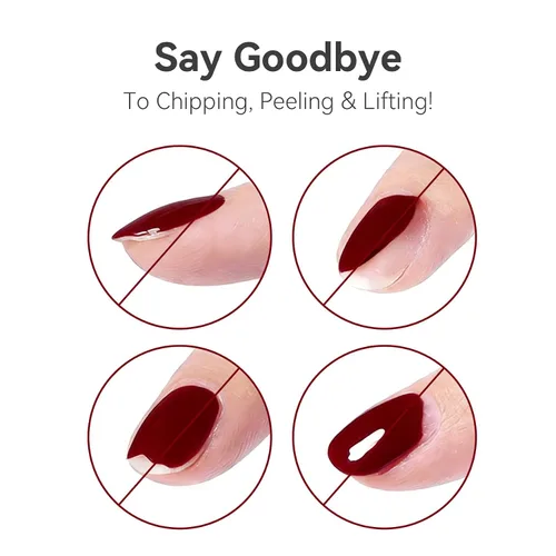 Vista 5 de MEGIOR Esmalte de uñas de gel libre de TPO, 0.5 onzas líquidas, base de gel transparente para remojar la lámpara de uñas LED, capa base de larga