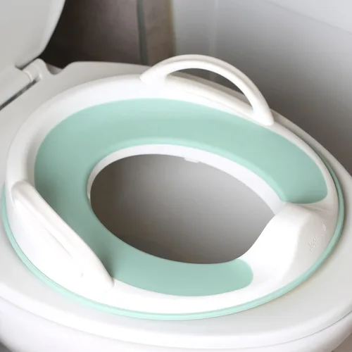 Vista 7 de Jool Baby Asiento de entrenamiento para ir al baño para niños y niñas con asas, se adapta a inodoros redondos y ovalados, antideslizante