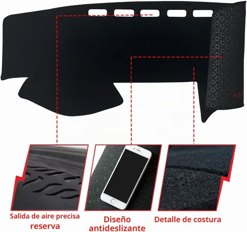 Vista 2 de Tapete para tablero con cubierta para salpicadero, antideslizante, personalizado, compatible con Acura TL 2004 2005 2006 2007 2008, protector