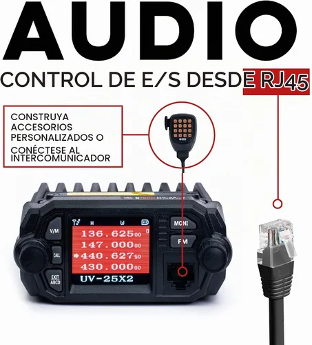 Vista 2 de BTECH UV-25X2 (Segunda Gen.) Mini base móvil de banda dual de 25 vatios, radio móvil: VHF, UHF Amateur (Ham)