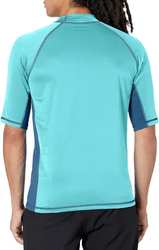 Vista 2 de Kanu Surf Men's Fiji UPF 50+ Short Sleeve Sun Protective Rashguard Swim Shirt