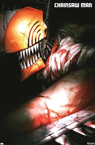 Vista 14 de Trends International Chainsaw Man - Póster de pared con texto en inglés "Chainsaw Man", 22.4 pulgadas de largo x 14.7 pulgadas de ancho, versión