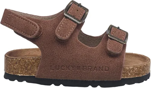 Vista 6 de Lucky Brand Sandalias unisex para bebé, con doble correa y cierre de velcro (niños pequeños)