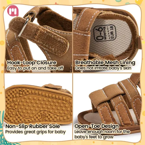 Vista 5 de Save Beautiful - Sandalias de verano para bebé, niños, una suela suave y antideslizante. Zapatos para los primeros pasos