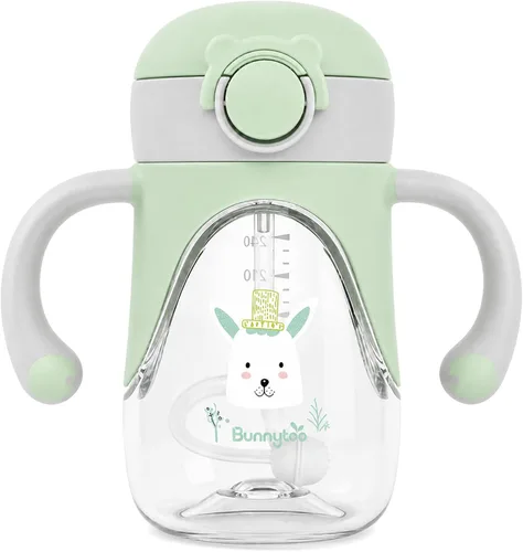 Vista 12 de Bunnytoo Vaso con popote con peso, 8 onzas, Tritan para niños pequeños con Azul