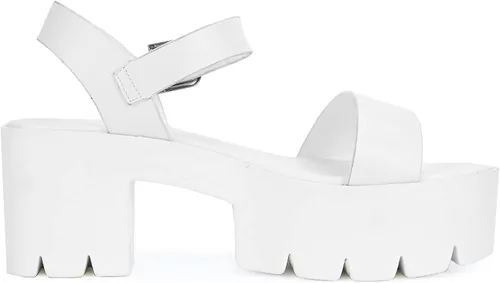 Vista 3 de READYSALTED Womens Chunky Platform Sandals Open Toe Ankle Strap Block Heeled Sandals with Adjustable Ankle Strap