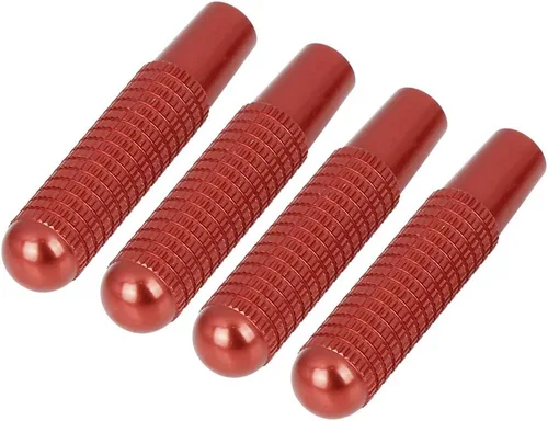 Vista 4 de X AUTOHAUX 4 piezas de aleación de aluminio atornillados reemplazar pomos de cerradura de puerta rojo para Mercedes-Benz C E S GLC GLE clase W205