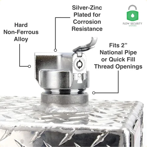 Vista 7 de La tapa de bloqueo sin ventilación Flow Security Systems para aceite de calefacción, refrigeradores, transferencia y tanques de combustible
