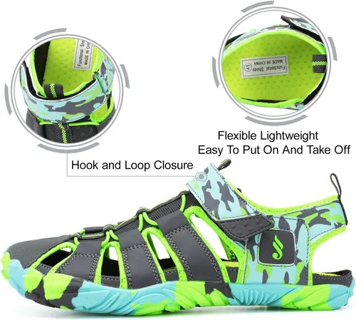 Vista 4 de JIASUQI Zapatos de agua atléticos para senderismo, descalzos, para natación, deportes, caminar, para mujeres y hombres