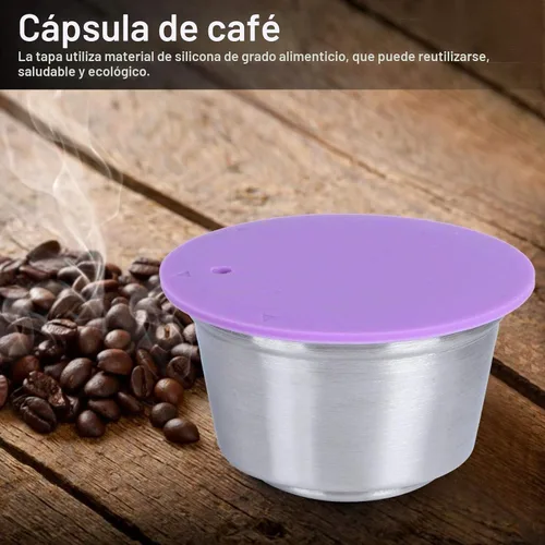 Vista 6 de Fdit Taza de cápsula de café recargable reutilizable de acero inoxidable apta para cafetera Dolce Gusto compatible con Nestle Dolce Gusto juego