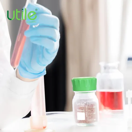 Vista 7 de Utile Botella multimedia, 3.3 botellas de vidrio de borosilicato con tapones de rosca GL45, 6 botellas de medios de laboratorio de 3.4 fl oz