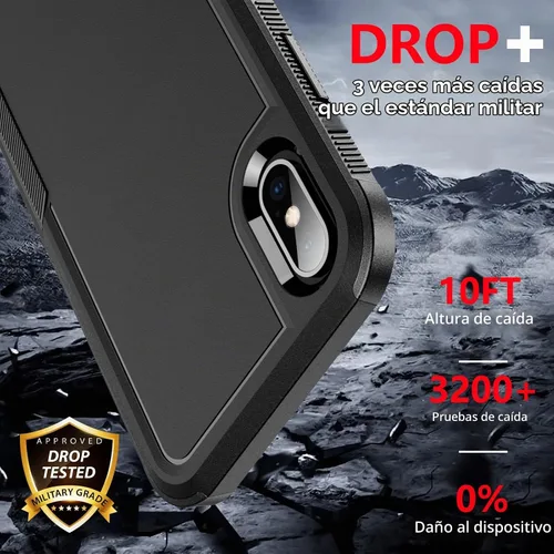 Vista 3 de SPIDERCASE Funda para iPhone Xs Max, [Protección contra Caídas de Grado Militar de 10 FT] [Antideslizante]