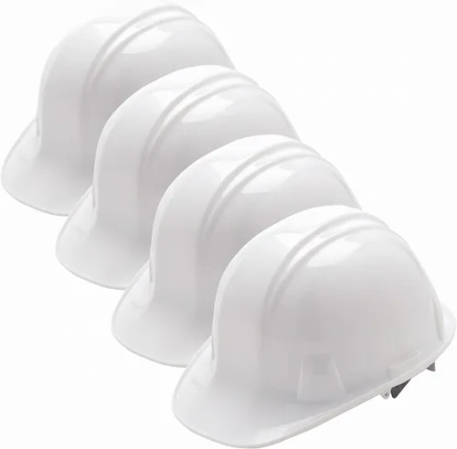 Vista 2 de Pyramex SL Series Cap Style Hard Hat with 4 Point Ratchet - Durable HDPE Shell for Reliable Impact Protection, Rain Trough, Low Profile Design Blanco