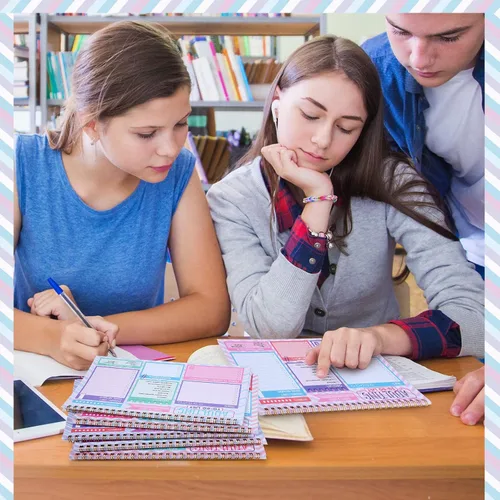 Vista 5 de Glenmal Paquete de 6 Libretas de Tareas Sin Fecha, Libreta de Tareas Diarias, Planificador Diario, 180 Hojas para Adultos, Estudiantes, Oficina