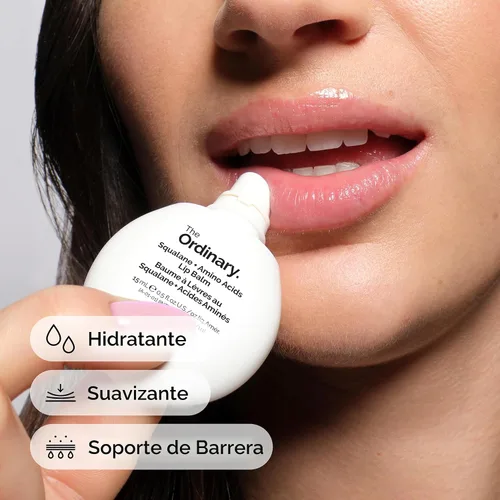 Vista 4 de The Ordinary Squalane + Aminoácidos Bálsamo labial hidratante para labios, codos y cutículas, 0.5 onzas líquidas