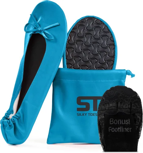Vista 27 de Silky Toes Zapatos planos plegables para mujer, zapatos de ballet para A-Negro