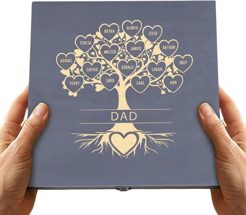 Vista 15 de Caja de Recuerdos de Madera Personalizada con Grabado Personalizado Caja de Memoria de Aventura para Parejas Recuerdos de Viaje Fotos Cartas - Cajas