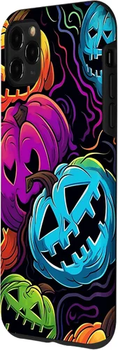 Vista 2 de Funda para iPhone 11 Pro Max Halloween Scary Pumpkin Graffiti