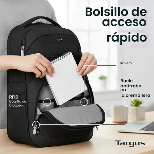 Vista 7 de Targus Mochila para laptop, Negro